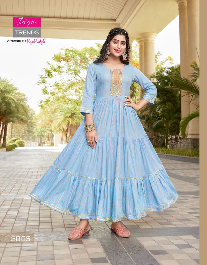 Groom 3 New Latest Ethnic Wear Designer RayonAnarkali Kurti Collection